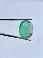 Émeraude naturelle en pierre brute 6,60 carats, taille émeraude, pierre précieuse verte certifiée par un tiers pour bague personnalisée, pendentif, bijoux fins