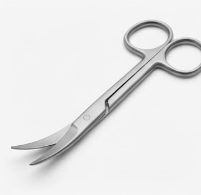 Juego de 4 Piezas de Instrumentos Quirúrgicos Menores Manuales de Acero Inoxidable: Bandeja Renal, Portaagujas, Pinzas para Tejidos, Tijeras Curvas para Iris, Autoclavables, CE ISO - Product Image 3