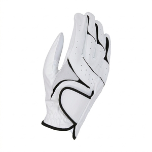 Gant de golf en cuir véritable blanc, main droite, antidérapant, à enfiler, unisexe, pour le sport - Product Image 2