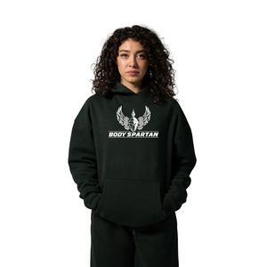 Sweat-shirt à capuche vert foncé pour femme, manches longues, en molleton, décontracté, pour la gym, vêtements de sport, doux et confortable, pour tous les jours - Product Image 1