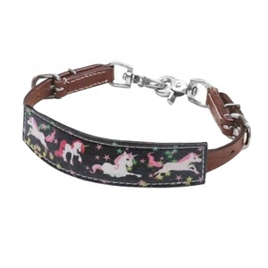 Sangle en cuir véritable peinte à la main avec raccord en acier inoxydable Fabricant grossiste Fournisseur pour produits pour chevaux - Product Image 4