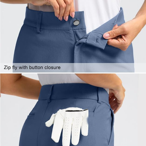 Pantalones cortos de golf elegantes para hombre, tela elástica, transpirables, cómodos, para deportes al aire libre, pantalones cortos informales de verano para hombres y mujeres - Product Image 4