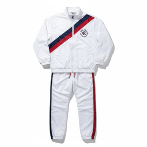 Ensemble survêtement coupe-vent 2 pièces personnalisé pour homme – Qualité supérieure, rayé, imperméable, pour la course, le jogging et le sport – Style streetwear - Product Image 1