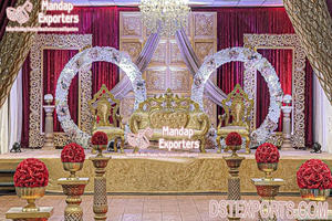 Stylish Mustache Design Wedding Stage Decor Exclusive Magical Fiber Wedding Stage Decor Royal Moustache Designer Wedding Stage - Product Image 3