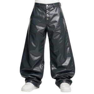 Pantalons en cuir décontractés pour l'automne et l'hiver, pantalons en cuir pour hommes, pantalons en cuir doublés en fourrure pour hommes - Product Image 1