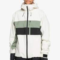 VANEK INTERNATIONAL Veste de course unisexe écologique d'hiver à capuche avec blocs de couleur, fermeture éclair sur le devant, imperméable, coupe-vent et respirante
