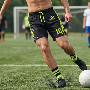 Pantalones Cortos de Fútbol Personalizados para Adultos, Transpirables, que Absorben la Humedad, 100% Poliéster, Ropa Deportiva Personalizada para Fútbol Masculino - Product Image 4