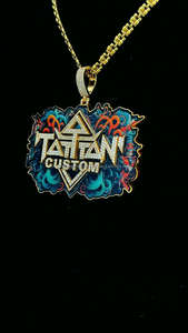 Bijoux Hip Hop Pendentif Diamant Glacé Logo Personnalisé Émail Coloré Plaqué Or 14K Pendentif Lettre - Product Image 6