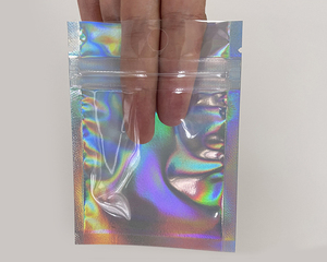 Bolsa de Embalaje de Plástico Mylar con Cierre Hermético Personalizada con Logotipo, Bolsa Transparente Holográfica con Cierre para Cosméticos, Pestañas y Accesorios - Product Image 6