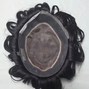 Peluca de Cabello Humano Mono de Primera Calidad Austriaca Taz Hair Bangladesh con Estilos Naturales y Ondas Profundas - Product Image 1