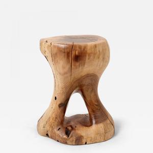 Taburete Rústico de Madera Natural, Mesa Auxiliar Escultural, Mesa de Centro, Pieza Decorativa para Sala de Estar, Dormitorio, Hotel - Product Image 1