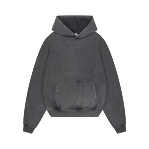 Sweat à capuche surdimensionné en molleton 100 % coton pour homme, avec logo personnalisé, style vintage délavé à l'acide - Product Image 2