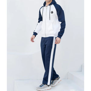 Wholesale Bulk Supplier Men's Winter Solid Acid Wash Printed Hooded Tracksuit Breathable Quick Dry Fleece Lining 2 1 Design - Product Image 4