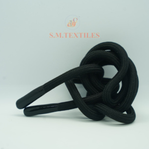 Cordón Redondo de Poliéster de Color Sólido con Puntas de Silicona, Cordón Trenzado para Sudaderas, Proveedor OEM ODM Personalizado - Product Image 2