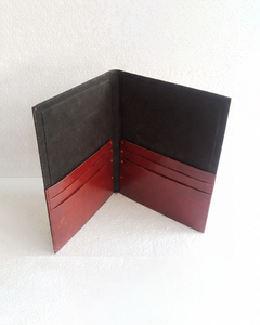 Genuine Leather Portfolio Organizer Tree of Life Embossed Padfolio Document <b>Folder</b> Business Conference <b>Binder</b> with Pockets - Product Image 6
