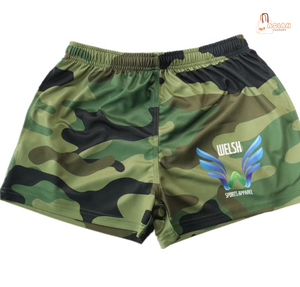 Pantalones Cortos de Rugby Personalizados Casuales 100% Algodón con Estampado Transpirable de Talla Grande para Niños, de Secado Rápido y Antipilling para Entrenamiento - Product Image 2
