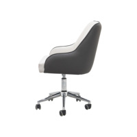 Fauteuil de pédicure moderne en métal avec dossier fixe, hauteur réglable, base pivotante, lampe LED et système de jets de drainage pour usage en spa