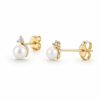 Boucles d'oreilles minimalistes en argent sterling S925 avec perles et zirconiums cubiques plaqués or 14 carats pour femmes, à porter au quotidien