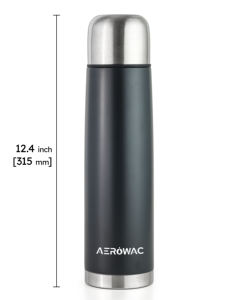 Black Vacuum Insulated Stainless Steel Bullet Thermos Flask Hot Cold Beverage Water Bottle Drinking <b>Cup</b> <b>Lid</b> - Product Image 4