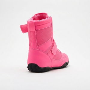 Chaussures de boxe professionnelles pour hommes et femmes, légères, à tige haute, en cuir respirant, toutes saisons, semelle à adhérence flexible, pour la salle de sport et l'entraînement - Product Image 4