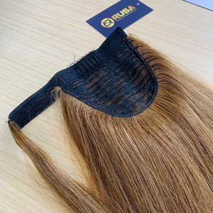 Extensions de cheveux humains vietnamiens en queue de cheval, cheveux vierges en vrac, prix abordable, couleur marron, longs et lisses - Product Image 1