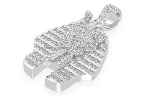 Colgante de Faraón Egipcio Personalizado en Oro de 10K con Diamantes Cultivados en Laboratorio, Estilo Vintage, Lujoso y Moderno, Unisex, Ideal para Regalo - Product Image 6