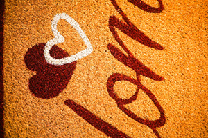 Paillasson en fibre de coco imprimé CocoHeartline avec support en PVC, tapis d'entrée en fibre de coco naturelle motif cœur, design personnalisé - Product Image 5