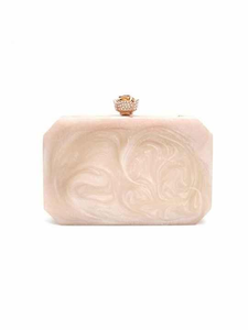 Elegant Retro White Marble Resin Clutch <b>Bag</b> Beautiful Stones Gorgeous Ladies Evening <b>Bags</b> for Daily Use BY MULTI CRAFT - Product Image 4