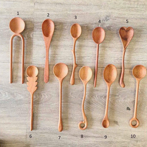High Quality Wooden Spoon Natural Wood Kitchen Utensil Handmade Cooking Spoon Eco Friendly Vietnam Bulk Supplier Export - Product Image 6