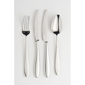 Ensemble de couverts modernes en acier inoxydable, finition miroir, compatibles lave-vaisselle, pour mariage, en promotion - Product Image 3