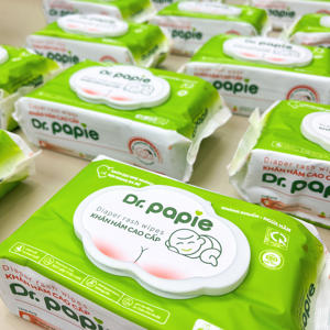 Toallitas Húmedas para Bebés Dr. Papie Sensitive, de Algodón Blanco, para la Limpieza del Área del Pañal, Sin Alcohol, Sin Parabenos, Extra Suaves, Ayuda a Reducir las Irritaciones - Product Image 3