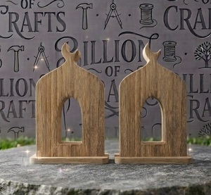 Estante de Madera de Alta Calidad para Ramadán Kareem, Arco Islámico para Mezquita, Decoración del Hogar, Artículo de Regalo para Eid - Product Image 3