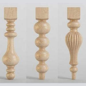 Columna de Cocina de Madera de Caucho Natural Sólida, Tallada a Medida, para Uso Residencial y Comercial - Product Image 1