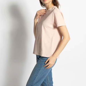 T-shirt Femme Haut de Gamme Confortable à Manches Courtes pour l'Été – Respirant, Écologique, Séchage Rapide, Tricoté, Teint Uni - Product Image 4