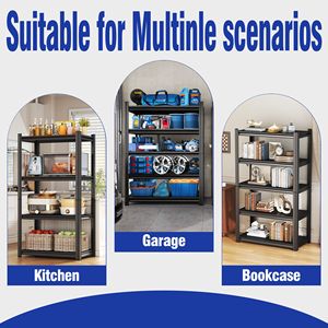 63\" H Adjustable <b>Storage</b> <b>Rack</b> with 2000LBS Capacity Five Tier Shelving Unit Scratch & Wear Resistant Panels - Product Image 5