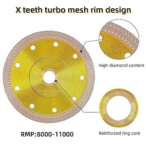 105mm 4 pouces diamant disque coupe circulaire marbre lame de scie turbe pour couper la pierre de granit humide et sec - Product Image 6