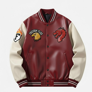 Chaquetas Varsity de estilo urbano para hombre, totalmente personalizables, ropa de invierno, chaquetas Varsity con cuello alto para hombre - Product Image 1