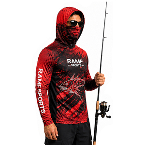 Chemises de pêche imperméables personnalisées UPF50+ à séchage rapide, vente en gros, manches longues, protection solaire, évacuation de l'humidité, chemises de sport avec - Product Image 1