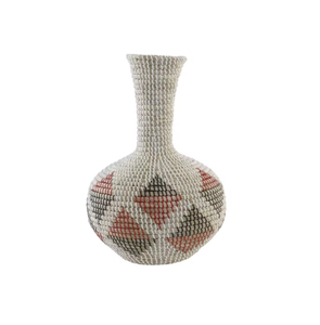 Jarrón Decorativo de Mimbre Tejido a Mano, Florero Geométrico de Mimbre para Mesa y Estante, Decoración Boho para el Hogar, Hecho en Vietnam - Product Image 1