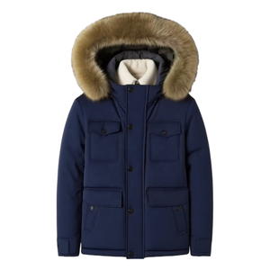 Parka d'hiver pour homme AQTQ, imperméable, épaisse, avec rembourrage en polyester 750 Loft Fill Power, style Canada. - Product Image 3