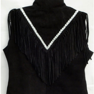 Women Cowboy <b>Fringe</b> Vest <b>Suede</b> Leather Western Sleeveless <b>Jacket</b> Tassel Festival Rodeo Biker Fashion Wear Premium OEM - Product Image 2