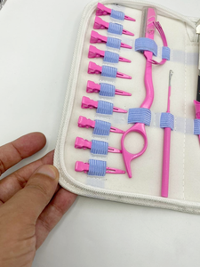 Hot Pink Hair Extension Pliers Wholesale Low MOQ Top Grade Solid Stainless Steel Hair Extension Tools Kit <b>Set</b> With <b>Razor</b> & Clips - Product Image 6