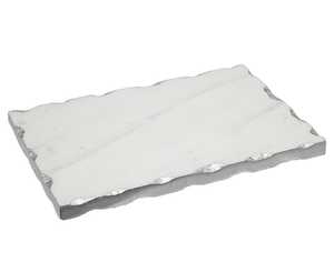 Nouveauté : Assiette de service en pierre de forme irrégulière, polie, faite à la main, design minimaliste, couleur unie - Product Image 3