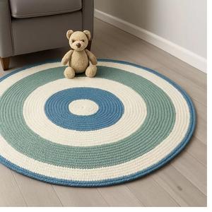 Tapis ronds en jute de style campagnard, tissés à la main en corde de coton, de haute qualité, en matériaux excellents, pour hôtel, salon, en provenance du Bangladesh. - Product Image 1