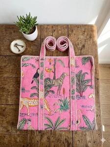 Reusable Shopping Bag Cotton Tote Bag Handmade Eco Friendly Quilted Tote For Women Daily And Grocery Use - Product Image 3