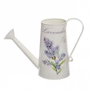Compact decorative metal watering can with enamel printed artwork easy to carry ideal for <b>small</b> indoor plants - Product Image 4