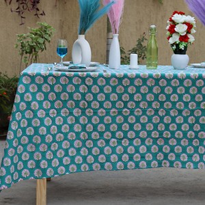 Custom Size Elegant Indian Print <b>Tablecloth</b> Ethnic Design Printed Rectangular Table Cloth <b>Rectangle</b> - Product Image 3