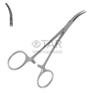 คีมหนีบหลอดเลือด HALSTED Mosquito Hemostat แบบโค้ง 12.5 ซม. คีมผ่าตัดสแตนเลส คีมหนีบหลอดเลือดสำหรับแพทย์ ปลายโค้ง ป้องกันสนิม - Product Image 1