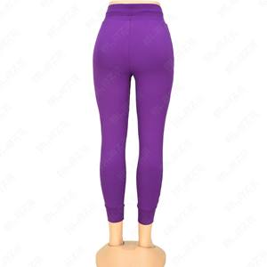 Pantalones de yoga Cordón Deportes Fitness con bolsillos Leggings para mujeres Cordón Pantalones de pierna ancha Cintura elástica Leggings de yoga - Product Image 4