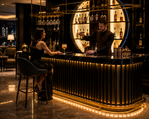 Comptoir de bar LED de luxe Zenith pour bars et espaces lounge modernes - Product Image 2